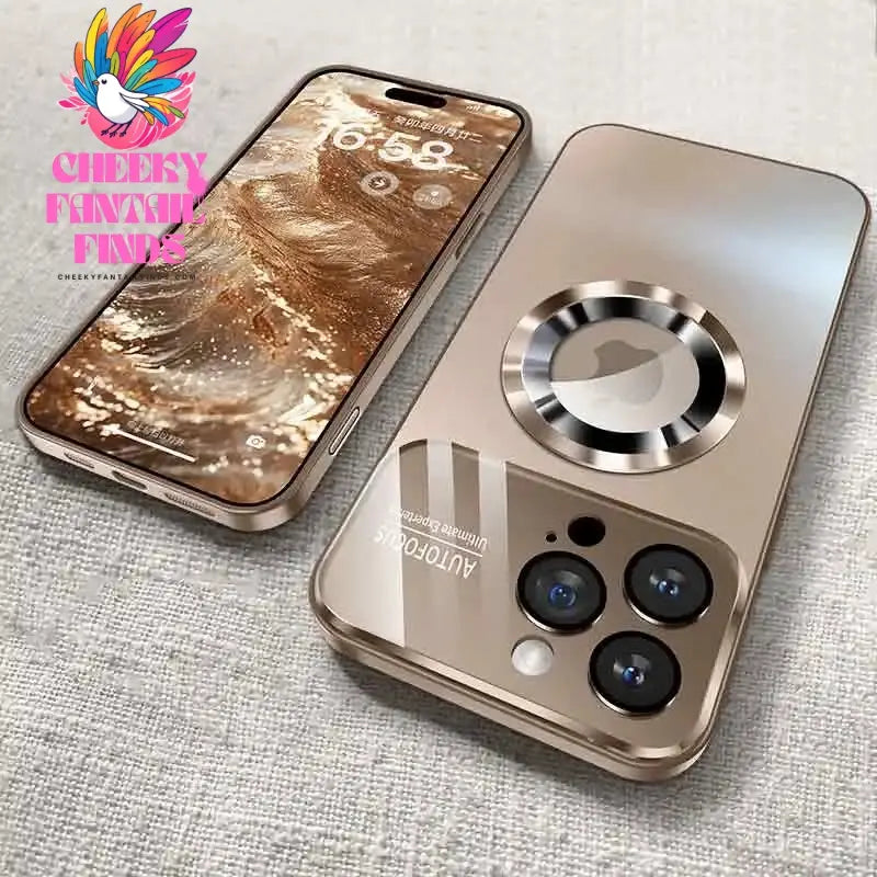 Luxury Glass Camera Lens For Magesafe Magnetic Wireless Charging Case For iPhone 11 12 13 14 15 16 Pro Max Plus Shockproof Cover Cheeky Fantail Finds