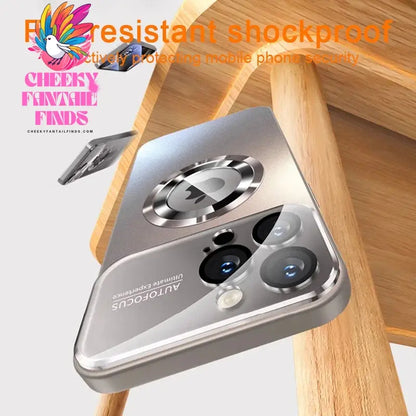Luxury Glass Camera Lens For Magesafe Magnetic Wireless Charging Case For iPhone 11 12 13 14 15 16 Pro Max Plus Shockproof Cover Cheeky Fantail Finds