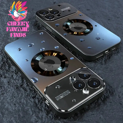 Luxury Glass Camera Lens For Magesafe Magnetic Wireless Charging Case For iPhone 11 12 13 14 15 16 Pro Max Plus Shockproof Cover Cheeky Fantail Finds