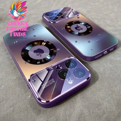 Luxury Glass Camera Lens For Magesafe Magnetic Wireless Charging Case For iPhone 11 12 13 14 15 16 Pro Max Plus Shockproof Cover Cheeky Fantail Finds