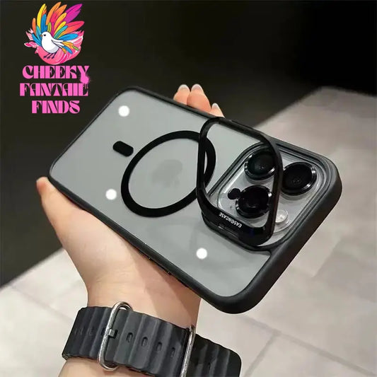 Luxury Magnetic Shockproof Phone Case For iPhone 15 14 13 12 11 16 Pro Max 16 Plus Funda Stand Glass Lens Protection Back Cover Cheeky Fantail Finds