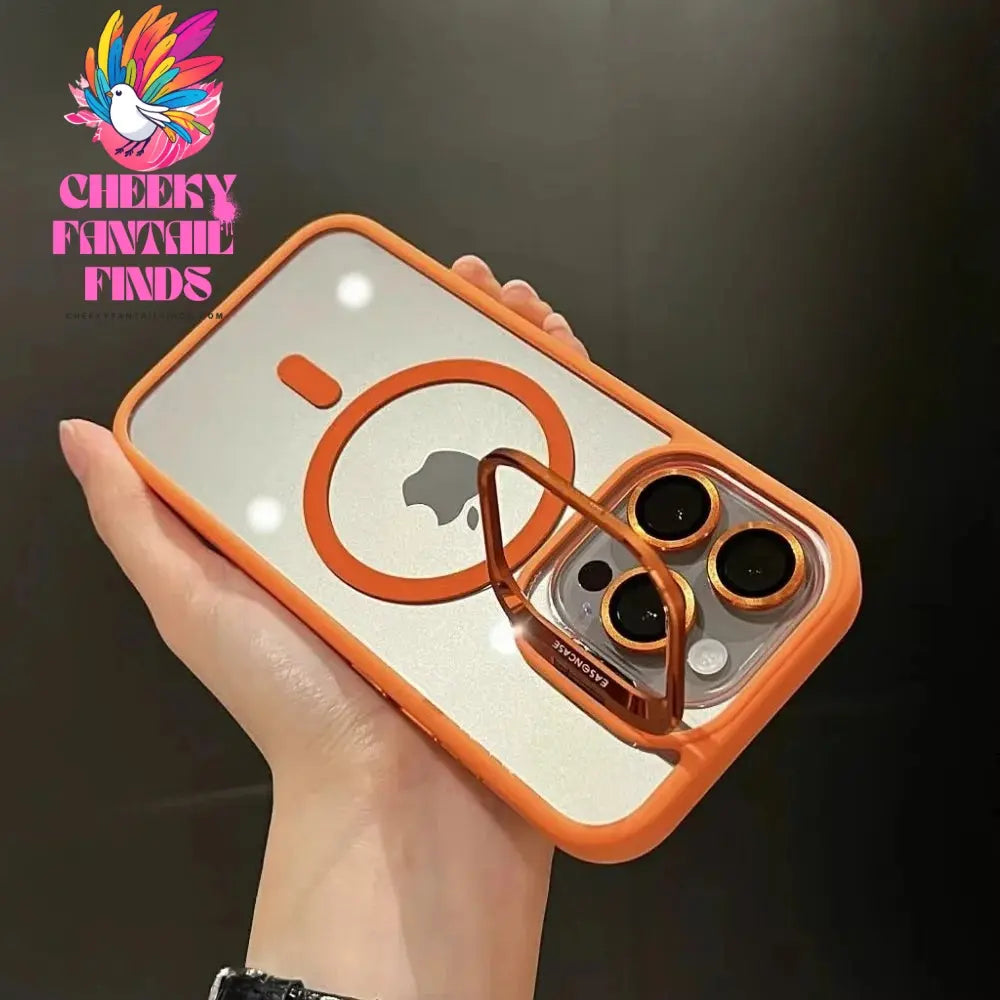 Luxury Magnetic Shockproof Phone Case For iPhone 15 14 13 12 11 16 Pro Max 16 Plus Funda Stand Glass Lens Protection Back Cover Cheeky Fantail Finds