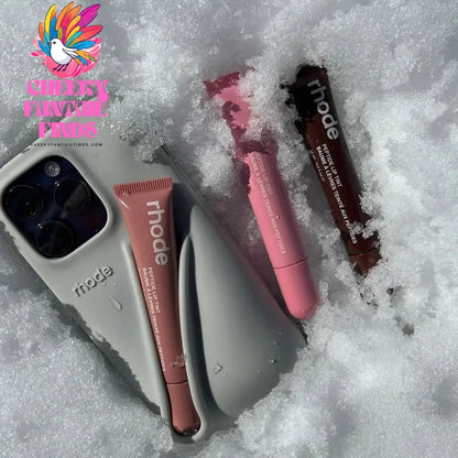 Luxury Rhode DIY Lipstick Soft Silicone Case for iPhone 16 15 13 11 14 12 Pro Max Plus Portable Lip Gloss Holder Ins Phone Cover Cheeky Fantail Finds