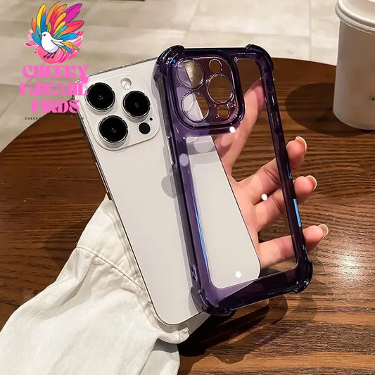 Luxury Transparent Silicone Phone Case For iPhone 16 15 14 13 12 11 Pro Max XR X XS 7 8 14 15 Plus SE 2020 Shockproof Soft Cover Cheeky Fantail Finds