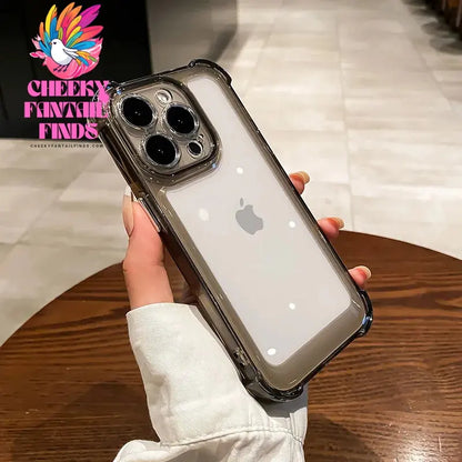 Luxury Transparent Silicone Phone Case For iPhone 16 15 14 13 12 11 Pro Max XR X XS 7 8 14 15 Plus SE 2020 Shockproof Soft Cover Cheeky Fantail Finds