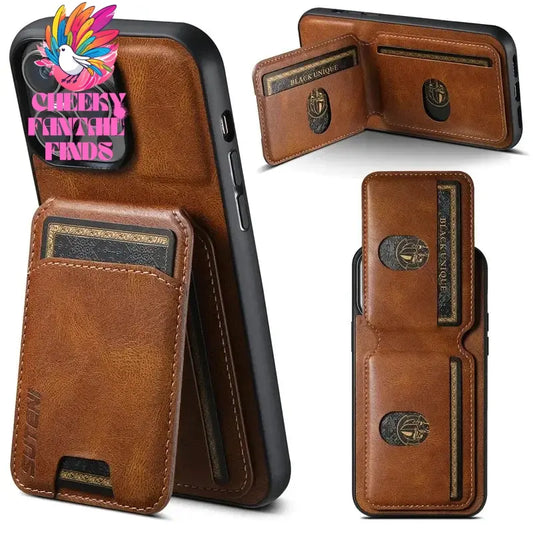Luxury Wallet Phone Case Card Holder Leather Magnetic Pocket Cover For iPhone 16 15 14 13 12 11 Pro Max Plus XS XR 16ProMax Cheeky Fantail Finds