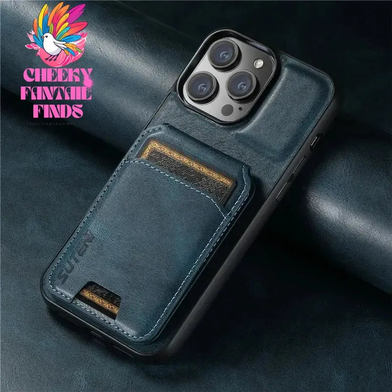 Luxury Wallet Phone Case Card Holder Leather Magnetic Pocket Cover For iPhone 16 15 14 13 12 11 Pro Max Plus XS XR 16ProMax Cheeky Fantail Finds
