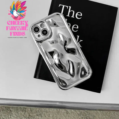 Luxury plating 3D Lunar crater bumper soft silicon phone case for iphone 15 14 13 12 11 Pro Max Plus XS X XR Cute Back Cover Cheeky Fantail Finds