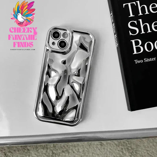 Luxury plating 3D Lunar crater bumper soft silicon phone case for iphone 15 14 13 12 11 Pro Max Plus XS X XR Cute Back Cover Cheeky Fantail Finds