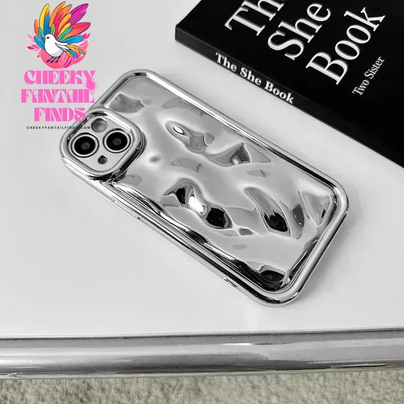 Luxury plating 3D Lunar crater bumper soft silicon phone case for iphone 15 14 13 12 11 Pro Max Plus XS X XR Cute Back Cover Cheeky Fantail Finds