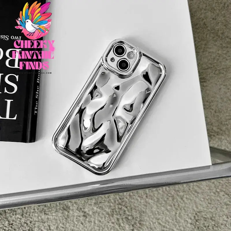 Luxury plating 3D Lunar crater bumper soft silicon phone case for iphone 15 14 13 12 11 Pro Max Plus XS X XR Cute Back Cover Cheeky Fantail Finds