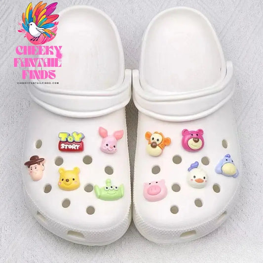 MINISO Cute Cartoon Bear Shoe Charm DIY Shoe Decorations Accessories for Bogg Bag Slides Sandals Clogs Kids Gifts Cheeky Fantail Finds
