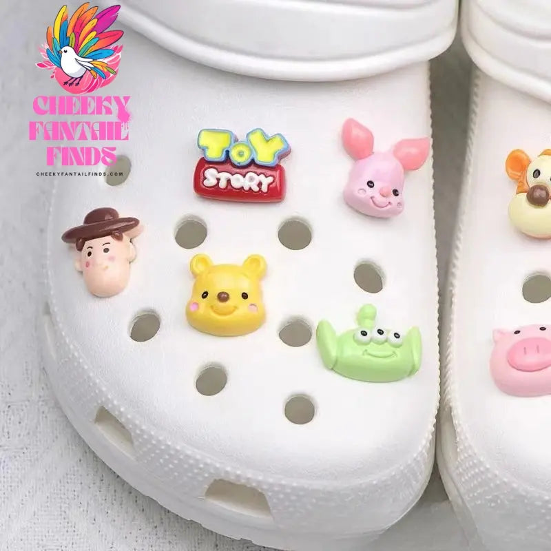 MINISO Cute Cartoon Bear Shoe Charm DIY Shoe Decorations Accessories for Bogg Bag Slides Sandals Clogs Kids Gifts Cheeky Fantail Finds