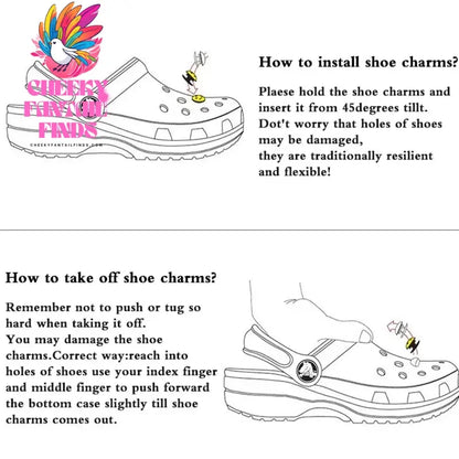 MINISO Cute Cartoon Bear Shoe Charm DIY Shoe Decorations Accessories for Bogg Bag Slides Sandals Clogs Kids Gifts Cheeky Fantail Finds
