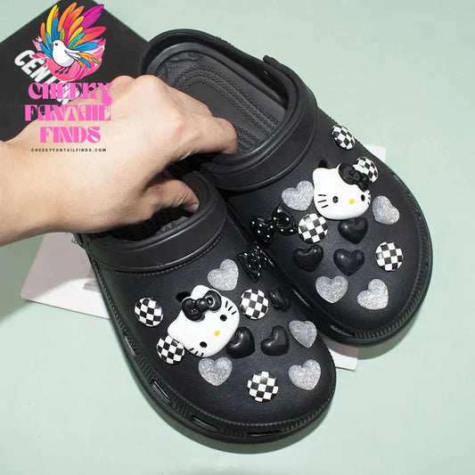 MINISO Kulomi Hello Kitty Shoe Charms DIY Shoe Decorations Accessories for Bogg Bag Slides Sandals Clogs Kids Gifts Cheeky Fantail Finds