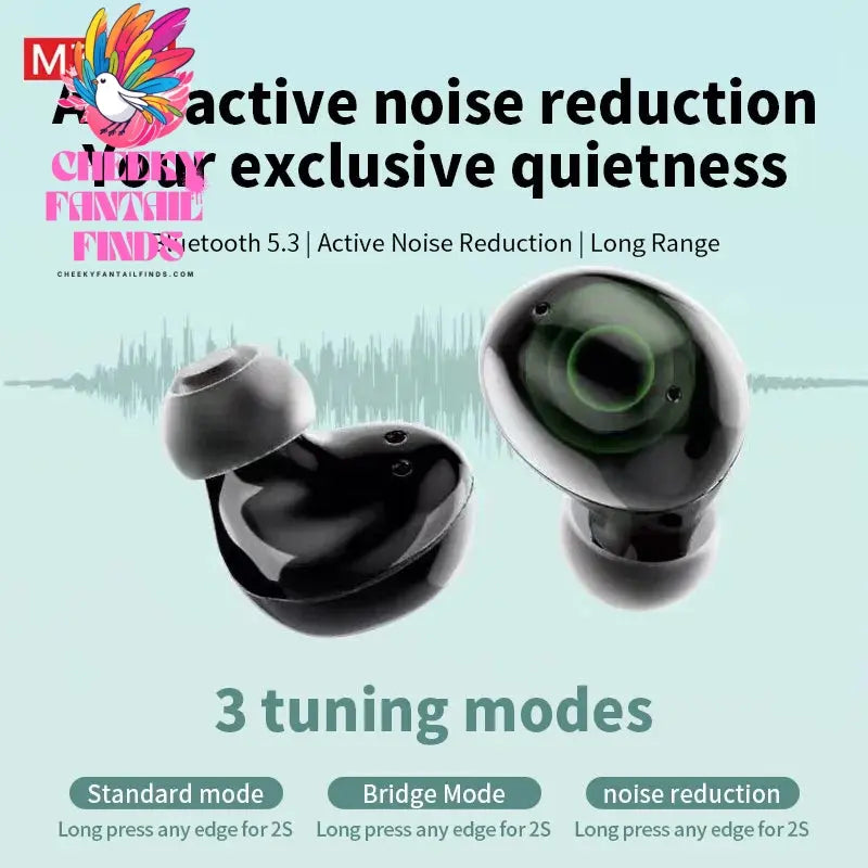 MZYMI S07 Bluetooth 5.3 Earbuds TWS Wireless Earphones T73 Sport Hifi Game Headset ANC Touch Headphone With Mic For Phone Cheeky Fantail Finds