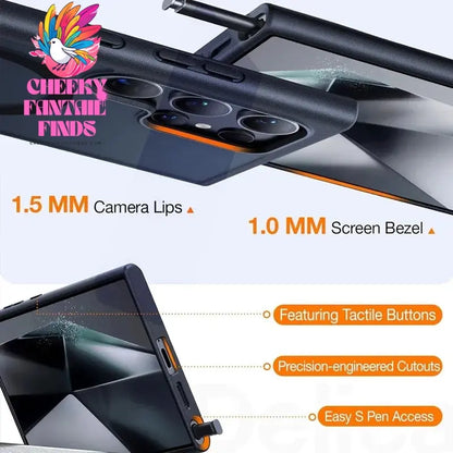 Magnetic Mobile Phone Case with Kickstand for Samsung Galaxy S25 S24 S23 Ultra FE S22 Plus Cover Stand Cases with Holder Cheeky Fantail Finds