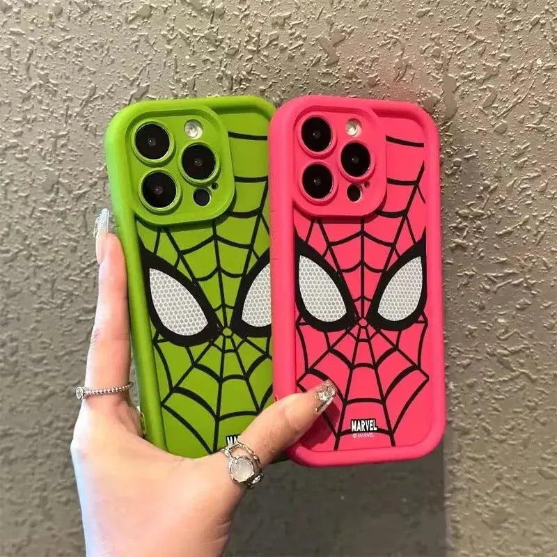 Marvel Spider Man Plain Multistep TPU Phone Case For iPhone 16 15 14 13 12 11 Pro Max XR XS 7 8 Plus Soft Silicone Cool Cover Cheeky Fantail Finds
