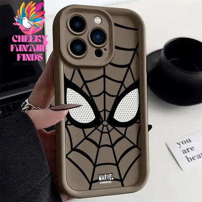 Marvel Spider Man Plain Multistep TPU Phone Case For iPhone 16 15 14 13 12 11 Pro Max XR XS 7 8 Plus Soft Silicone Cool Cover Cheeky Fantail Finds