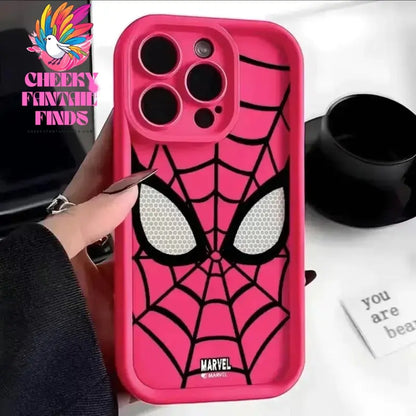 Marvel Spider Man Plain Multistep TPU Phone Case For iPhone 16 15 14 13 12 11 Pro Max XR XS 7 8 Plus Soft Silicone Cool Cover Cheeky Fantail Finds
