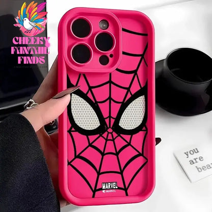 Marvel Spider Man Plain Multistep TPU Phone Case For iPhone 16 15 14 13 12 11 Pro Max XR XS 7 8 Plus Soft Silicone Cool Cover Cheeky Fantail Finds