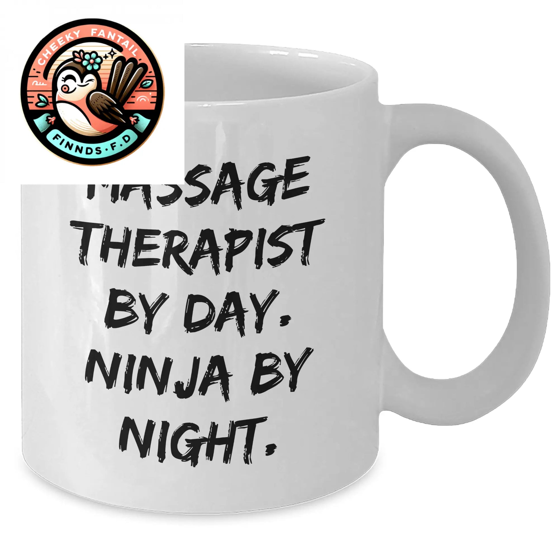 Massage Therapist Gifts, Funny Quote White Coffee Mug, 'Massage Therapist By Day. Ninja By Night.', Perfect Father's Day Unique Gifts from Family to Friends for Men - Additional