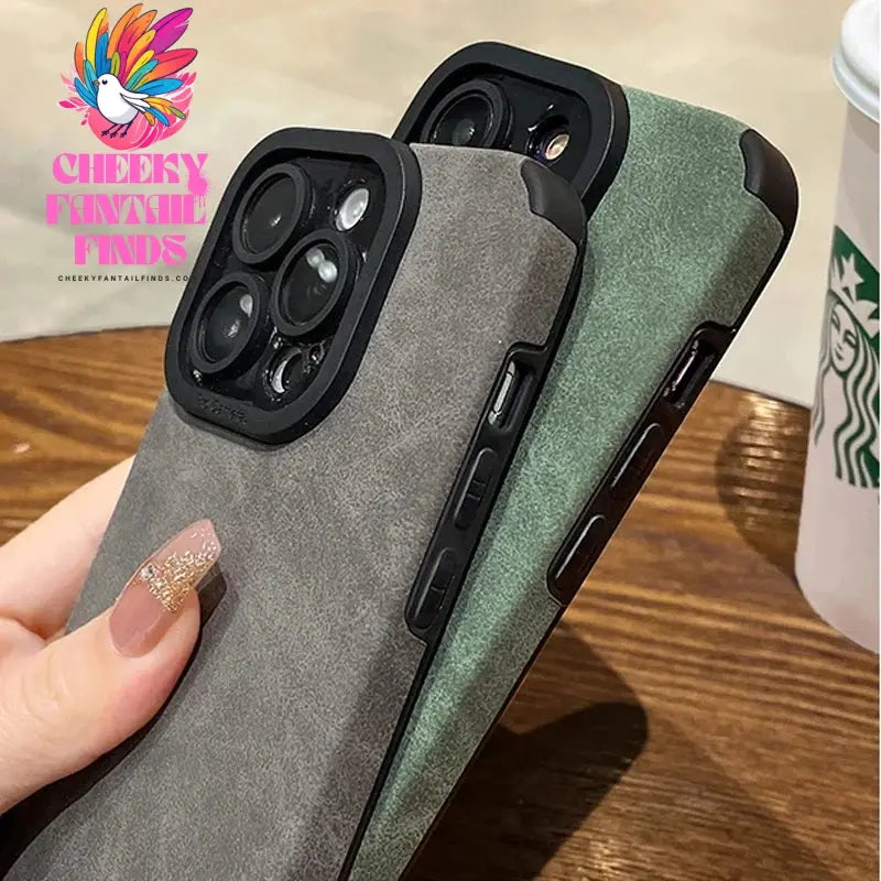 Matte Leather Silicone Phone Case For iPhone 15 16 12 11 14 Pro Max 13 Mini X XR XS 78 Plus SE Lens Protection Bumper Full Cover Cheeky Fantail Finds