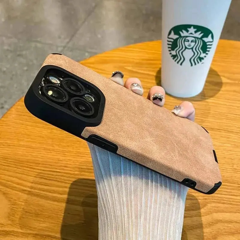 Matte Leather Silicone Phone Case For iPhone 15 16 12 11 14 Pro Max 13 Mini X XR XS 78 Plus SE Lens Protection Bumper Full Cover Cheeky Fantail Finds