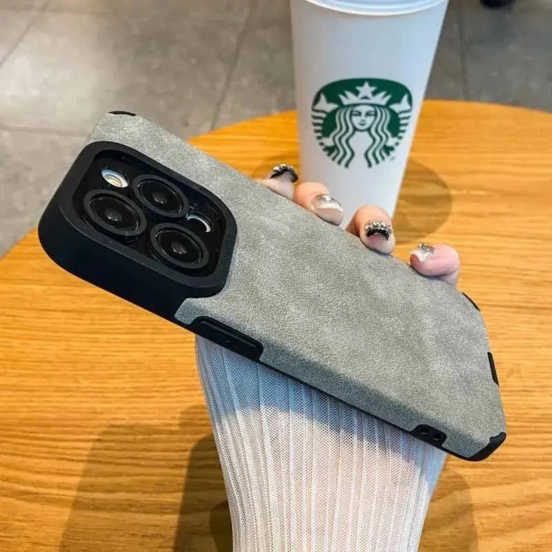 Matte Leather Silicone Phone Case For iPhone 15 16 12 11 14 Pro Max 13 Mini X XR XS 78 Plus SE Lens Protection Bumper Full Cover Cheeky Fantail Finds
