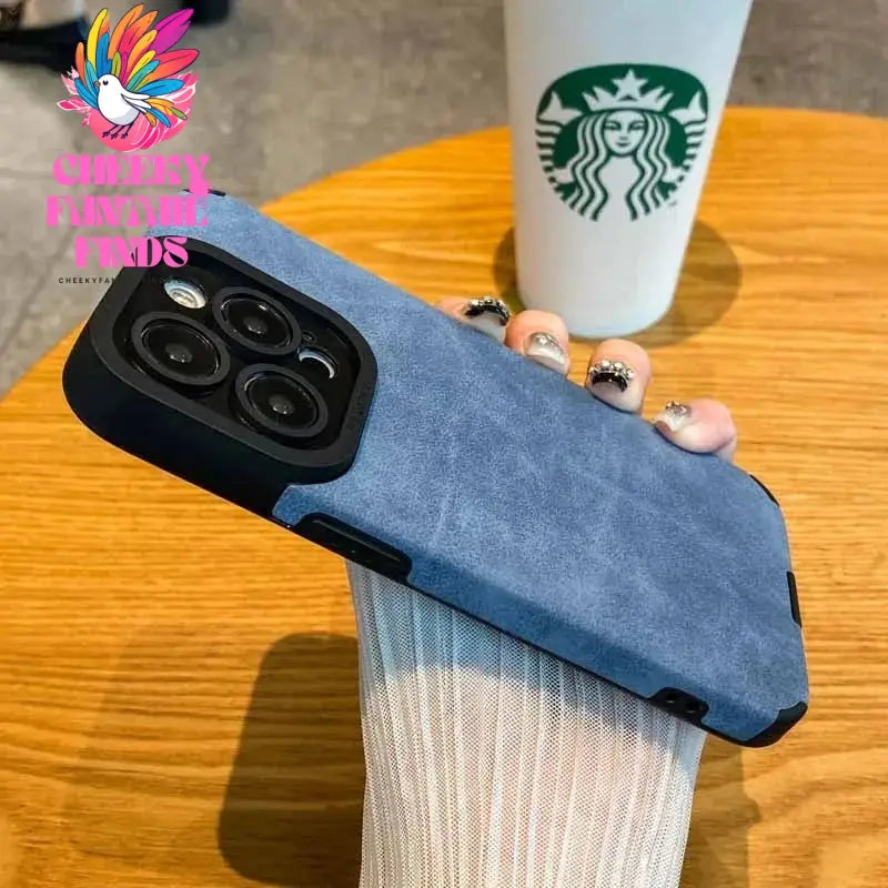 Matte Leather Silicone Phone Case For iPhone 15 16 12 11 14 Pro Max 13 Mini X XR XS 78 Plus SE Lens Protection Bumper Full Cover Cheeky Fantail Finds