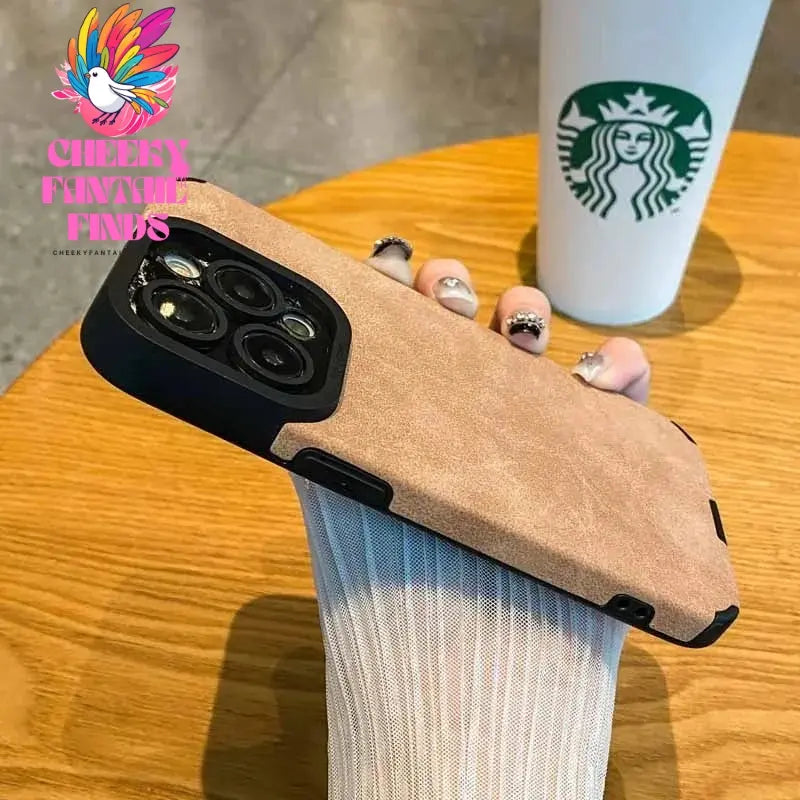 Matte Leather Silicone Phone Case For iPhone 15 16 12 11 14 Pro Max 13 Mini X XR XS 78 Plus SE Lens Protection Bumper Full Cover Cheeky Fantail Finds