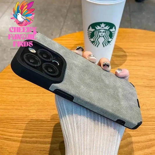 Matte Leather Silicone Phone Case For iPhone 15 16 12 11 14 Pro Max 13 Mini X XR XS 78 Plus SE Lens Protection Bumper Full Cover Cheeky Fantail Finds