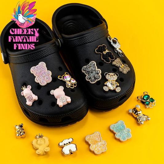 Metal Bear Shoe Ornament Hole Shoes Accessories High Sense Cheeky Fantail Finds
