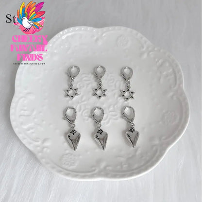 Metal Pearl Chain Gold/Silver Canvas Board Shoes Buckles Decoration Heart Star Shoe Creative Jewelry Cheeky Fantail Finds