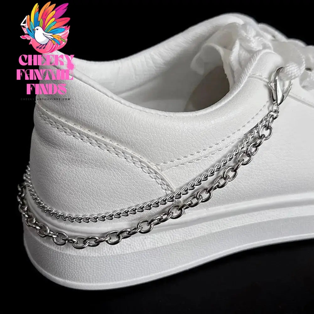 Metal Pearl Chain Gold/Silver Canvas Board Shoes Buckles Decoration Heart Star Shoe Creative Jewelry Cheeky Fantail Finds