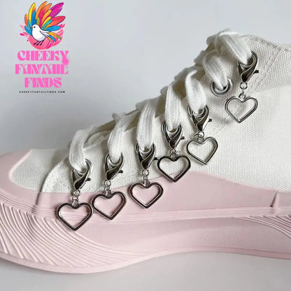 Metal Pearl Chain Gold/Silver Canvas Board Shoes Buckles Decoration Heart Star Shoe Creative Jewelry Cheeky Fantail Finds