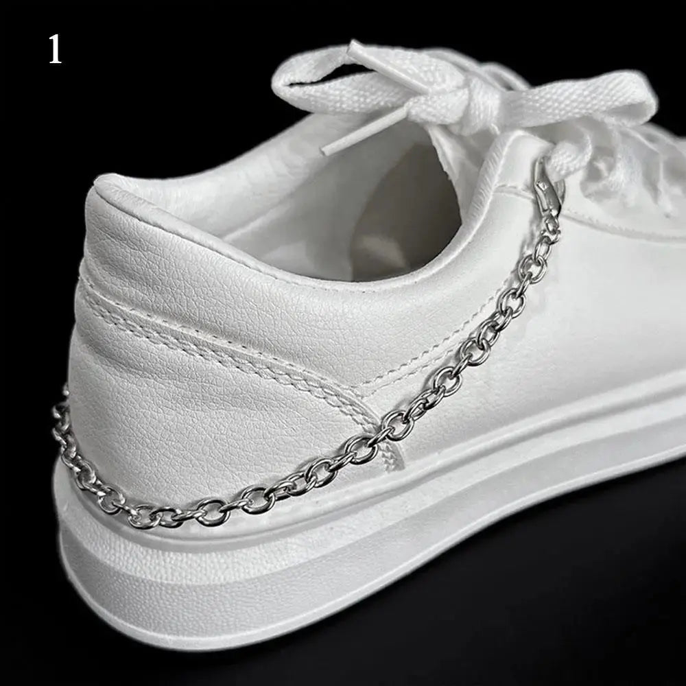 Metal Pearl Chain Gold/Silver Canvas Board Shoes Buckles Decoration Heart Star Shoe Creative Jewelry Cheeky Fantail Finds