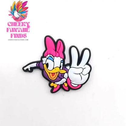 Mickey Minnie Donald Shoe Charms for Clogs Sandals Decoration Shoe Accessories Charms for Friends Gifts Cheeky Fantail Finds
