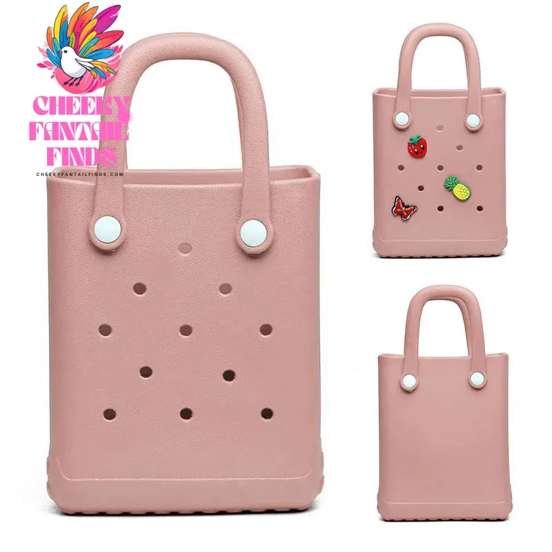 Mini Beach Bag Summer EVA DIY Waterproof Beach Basket Picnic OutdoorTravel Tote Handbag Swimming Vacation Shopping Shoulder Bags - Cheeky Fantail Finds