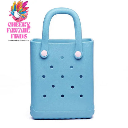 Mini Beach Bag Summer EVA DIY Waterproof Beach Basket Picnic OutdoorTravel Tote Handbag Swimming Vacation Shopping Shoulder Bags - Cheeky Fantail Finds