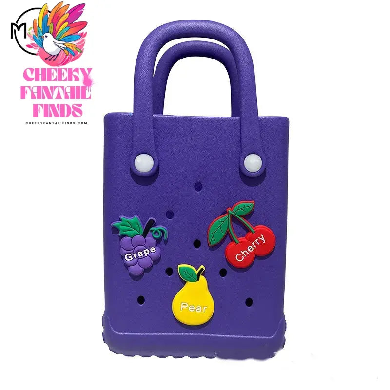 Mini Beach Bag Summer EVA DIY Waterproof Beach Basket Picnic OutdoorTravel Tote Handbag Swimming Vacation Shopping Shoulder Bags - Cheeky Fantail Finds