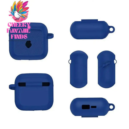 Mini Earphone Protective Case Silicone Waterproof Shockproof Earbuds Case with Carabiner Clip Carrying Case for Skull candy Mod Cheeky Fantail Finds