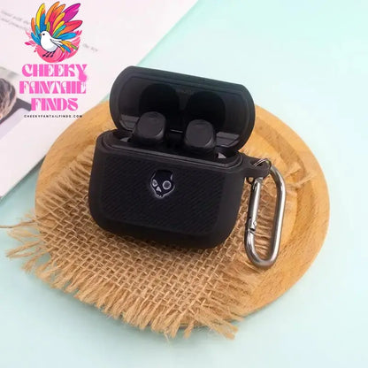 Mini Earphone Protective Case Silicone Waterproof Shockproof Earbuds Case with Carabiner Clip Carrying Case for Skull candy Mod Cheeky Fantail Finds