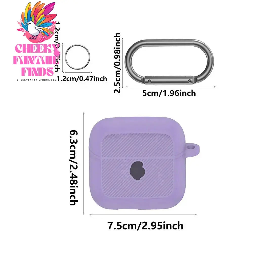 Mini Earphone Protective Case Silicone Waterproof Shockproof Earbuds Case with Carabiner Clip Carrying Case for Skull candy Mod Cheeky Fantail Finds