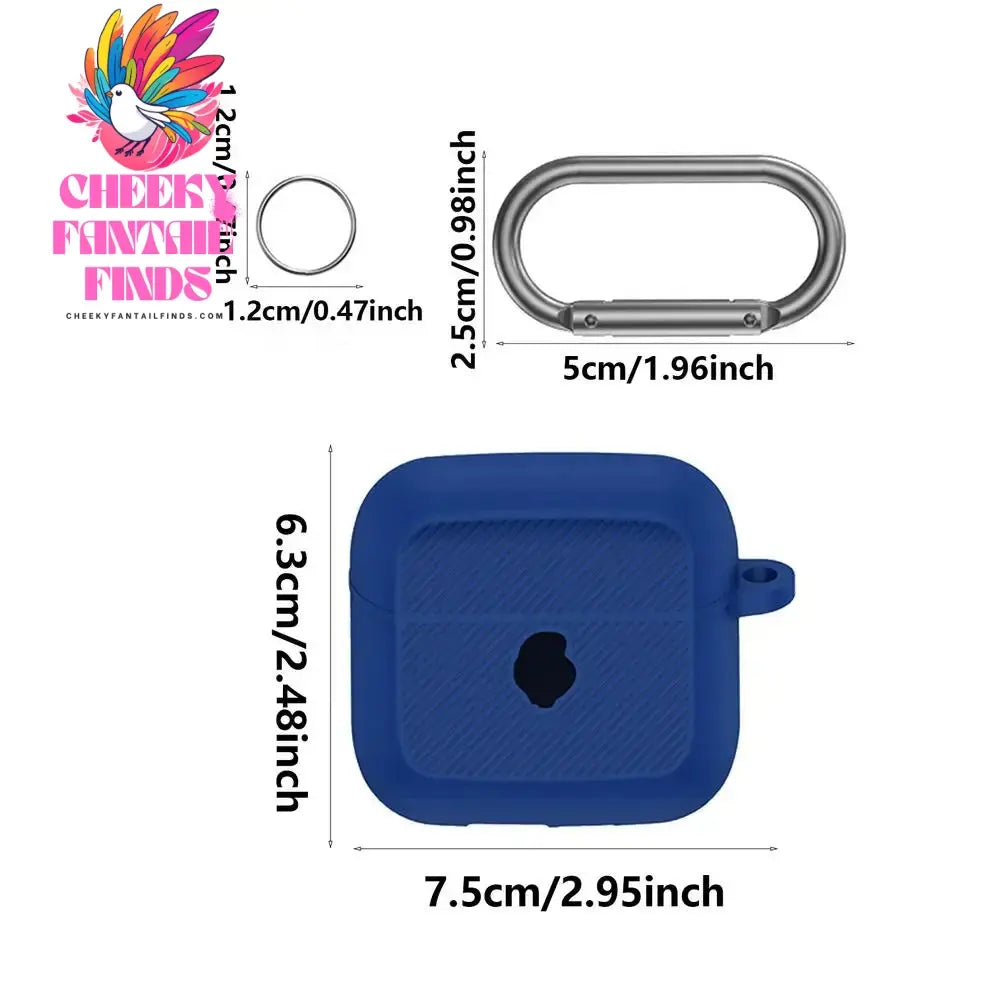 Mini Earphone Protective Case Silicone Waterproof Shockproof Earbuds Case with Carabiner Clip Carrying Case for Skull candy Mod Cheeky Fantail Finds