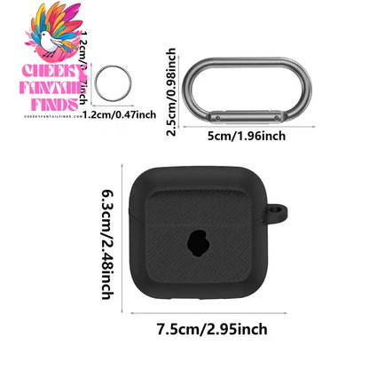 Mini Earphone Protective Case Silicone Waterproof Shockproof Earbuds Case with Carabiner Clip Carrying Case for Skull candy Mod Cheeky Fantail Finds