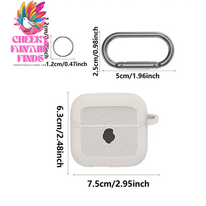 Mini Earphone Protective Case Silicone Waterproof Shockproof Earbuds Case with Carabiner Clip Carrying Case for Skull candy Mod Cheeky Fantail Finds