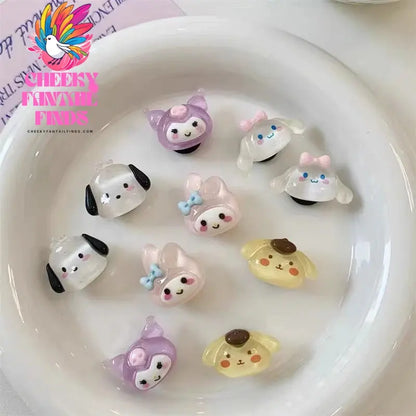 Miniso 10PCS Cute Cartoon Sanrio Shoes Charm Set Kuromi Cinnamoroll Melody Cartoon Decorations for Clogs and Sandals Party Gifts Cheeky Fantail Finds