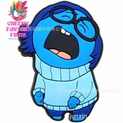 Miniso Kawaii Inside Out 2 Shoe Buckle Funny DIY Sandals Shoe Accessories PVC Shoe Charm For Party Favor Gift Idea Cheeky Fantail Finds