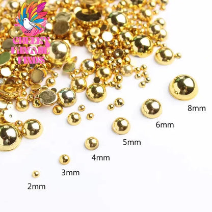 Mix 3D Nail Art Punk Silver Pearl Shape Gothic Design Luxury Charms Manicure Tips Rhinestones Decoration Cheeky Fantail Finds